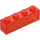 LEGO Transparent Neon Reddish Orange Brick 1 x 4 without Bottom Tubes (3066 / 35256)