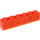 LEGO Transparentes Neonrot-Orange Backstein 1 x 6 (3009)