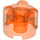 LEGO Transparent Neon Reddish Orange Brick 2 x 2 Round (3941 / 6143)