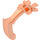 LEGO Transparent Neon Reddish Orange Claw 4m with Grip (20252)