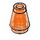 LEGO Transparant Neon Roodachtig Oranje Kegel 1 x 1 met Top groef (28701 / 59900)