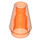 LEGO Transparent Neon Reddish Orange Cone 1 x 1 with Top Groove (28701 / 59900)