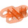 LEGO Orange rougeâtre néon transparent Connecteur 2 x 3 avec Balle Socket et côtés lisses et bords tranchants et trous d&#039;essieu ouverts (89652)