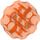 LEGO Orange rougeâtre néon transparent Connecteur Rond avec Épingle et Essieu des trous (31511 / 98585)
