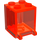 LEGO Transparentes Neonrot-Orange Container 2 x 2 x 2 mit versenkten Bolzen (4345 / 30060)
