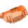 LEGO Orange rougeâtre néon transparent Cylindre 3 x 8 x 5 Demi avec 3 des trous (15361)