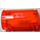 LEGO Transparent Neon Reddish Orange Cylinder 3 x 8 x 5 Half with 3 Holes (15361)