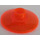 LEGO Transparant Neon Roodachtig Oranje Dish 2 x 2 (4740 / 30063)