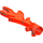 LEGO Orange rougeâtre néon transparent Flamme avec 2 broches de base (6126)