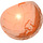 LEGO Transparant Neon Roodachtig Oranje Halve Bal met Kruis Gat (60934)