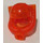 LEGO Transparent Neon Reddish Orange Helmet with Hose and Mouthpiece (30038 / 30243)