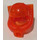 LEGO Transparentes neonrötliches Orange Helm mit Schlauch und Mouthpiece (30038 / 30243)