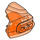 LEGO Transparent Neon Reddish Orange Hero Factory Armor with Ball Joint Socket Size 3 (10498 / 90641)