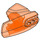 LEGO Transparant Neon Roodachtig Oranje Hero Factory Armor met Kogelgewrichtsbus Maat 5 (90639)