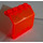 LEGO Transparent Neon Reddish Orange Hinge Panel 2 x 4 x 3.3 (2582)