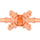 LEGO Transparentes Neonrot-Orange Ice Crystal (42409 / 53972)