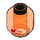LEGO Transparent Neon Reddish Orange Iron Legion Minifigure Head (Recessed Solid Stud) (3626 / 21049)