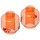 LEGO Transparent Neon Reddish Orange Iron Legion Minifigure Head (Recessed Solid Stud) (3626 / 21049)