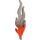 LEGO Transparent Neon Reddish Orange Large Flame with Marbled Transparent Black Tip (28577)