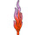 LEGO Transparent Neon Reddish Orange Large Flame with Marbled Transparent Dark Pink (28577)