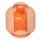 LEGO Transparentes Neonrot-Orange Minifigure Kopf (Sicherheitsbolzen) (3626 / 88475)