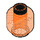LEGO Transparent Neon Reddish Orange Minifigure Head with Decoration (Recessed Solid Stud) (3626 / 28950)