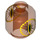 LEGO Transparent Neon Reddish Orange Minifigure Head with Eye of Sauron Decoration (Recessed Solid Stud) (3626 / 14909)