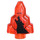 LEGO Transparentes Neonrot-Orange Moonstone mit Howling Wolf (10178 / 10771)