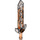 LEGO Transparant Neon Roodachtig Oranje Nexo Knights Zwaard met Vlak Zilver (24108)
