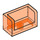 LEGO Transparant Neon Roodachtig Oranje Paneel 1 x 2 x 1 met gesloten Hoeken (23969 / 35391)