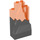 LEGO Transparent Neon Reddish Orange Panel 2 x 4 x 6 Rock with Marbled Dark Stone Gray (47847 / 54782)