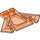 LEGO Orange rougeâtre néon transparent assiette 1 x 2 avec Hache Diriger (27259)
