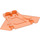 LEGO Transparentes Neonrot-Orange Platte 1 x 2 mit Axt Kopf (27259)