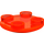 LEGO Transparent Neon Reddish Orange Plate 2 x 2 Round with Rounded Bottom (2654 / 28558)