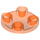 LEGO Transparentes Neonrot-Orange Platte 2 x 2 Runden mit Gerundet Unterseite (2654 / 28558)