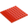 LEGO Transparent Neon Reddish Orange Plate 8 x 8 (41539 / 42534)