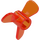 LEGO Transparent Neonrödaktig Orange Propeller med 3 Blad (6041)