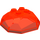 LEGO Transparent Neon Reddish Orange Rock 4 x 4 x 1.3 Top (30293 / 42284)