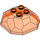 LEGO Orange rougeâtre néon transparent Osciller 4 x 4 x 1.3 Haut (30293 / 42284)