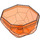 LEGO Transparent Neon Reddish Orange Rock 4 x 4 x 1.6 Bottom (30294 / 42291)