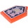 LEGO Transparent Neon Reddish Orange Tile 2 x 3 Pentagonal with Backfire Power Shield (22385 / 26001)