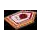 LEGO Transparentes Neonrot-Orange Fliese 2 x 3 Pentagonal mit Bomb Blast Power Schild (22385 / 24277)