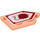 LEGO Transparent Neon Reddish Orange Tile 2 x 3 Pentagonal with Bomb Blast Power Shield (22385 / 24277)