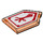 LEGO Transparent Neon Reddish Orange Tile 2 x 3 Pentagonal with Clapper Claw Power Shield (22385 / 24390)