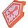 LEGO Transparent Neon Reddish Orange Tile 2 x 3 Pentagonal with Clapper Claw Power Shield (22385 / 24390)