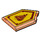 LEGO Transparentes Neonrot-Orange Fliese 2 x 3 Pentagonal mit Feuer Tornado Power Schild (22385 / 24522)