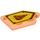 LEGO Transparentes Neonrot-Orange Fliese 2 x 3 Pentagonal mit Feuer Tornado Power Schild (22385 / 24522)