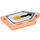 LEGO Transparentes Neonrot-Orange Fliese 2 x 3 Pentagonal mit Flash Kanone Power Schild (22385 / 24508)