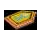 LEGO Transparent Neon Reddish Orange Tile 2 x 3 Pentagonal with Foul Steam Power Shield (22385 / 26730)