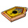 LEGO Transparant Neon Roodachtig Oranje Tegel 2 x 3 Pentagonal met Ground Pound Power Schild (22385 / 24371)